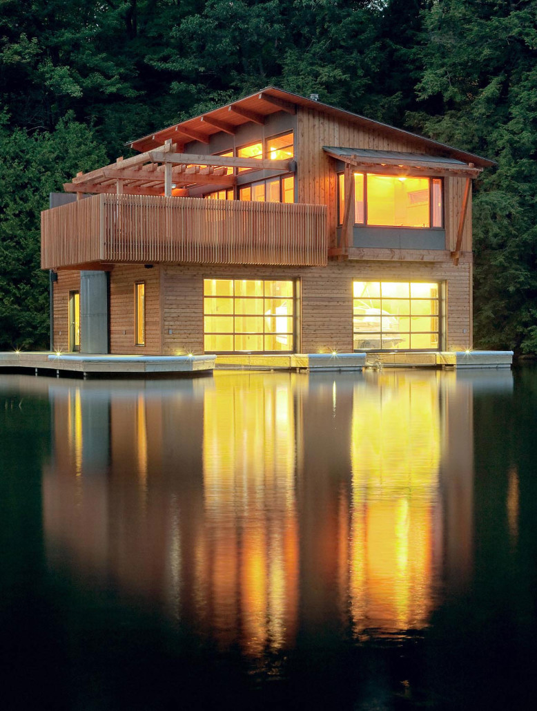 Rebuilt boathouse by Christopher Simmonds Architect