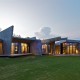 Modern concrete vacation house in India
