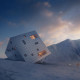 Futuristic Cuboidal Mountain Hut by Atelier 8000