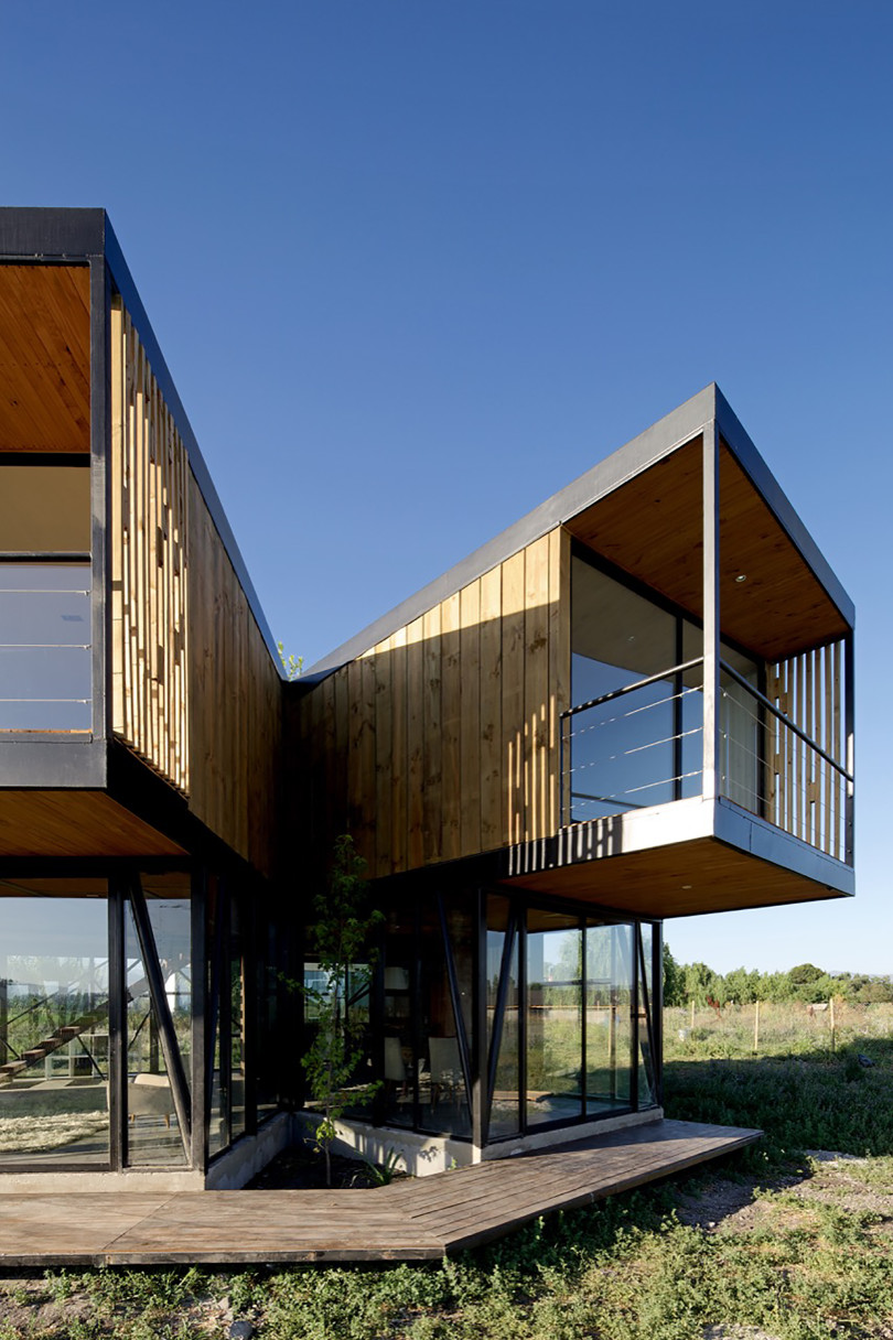 Sustainable house builded with  recycled materials