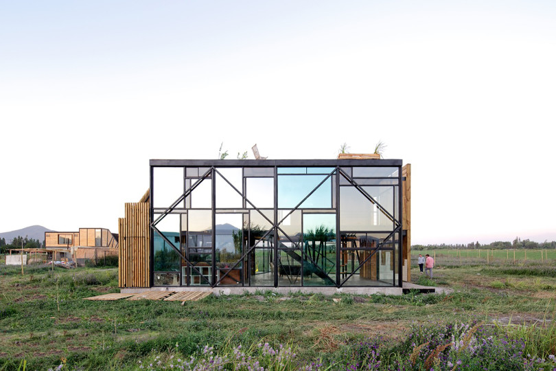 Sustainable house builded with  recycled materials